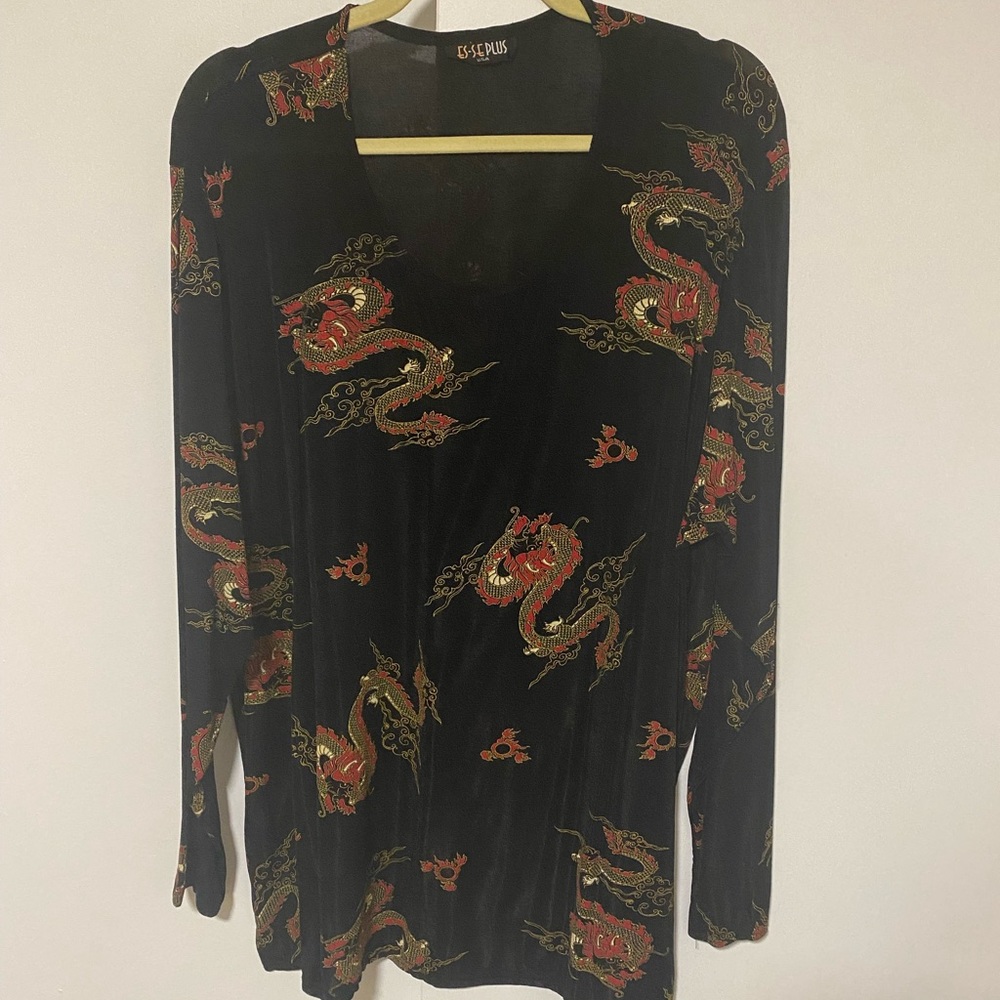 90s Plus Size Vintage Dragon Shirt